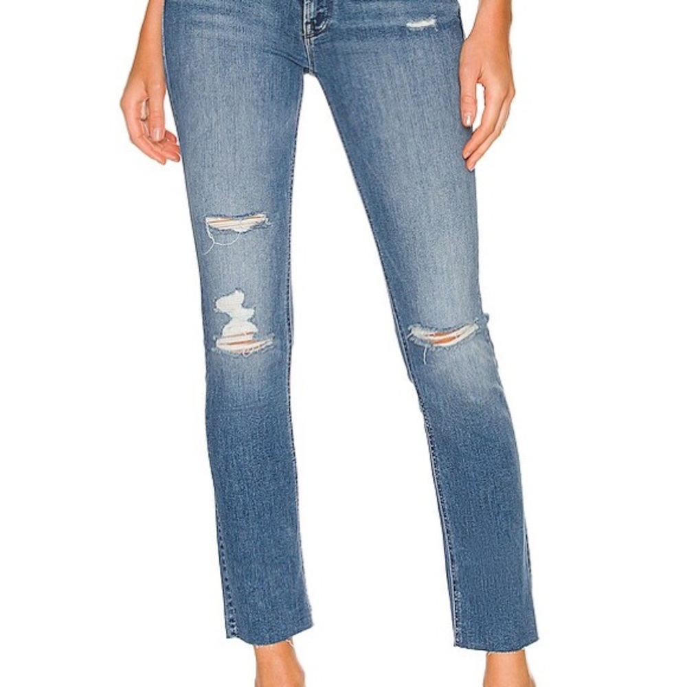 Mother Mid Rise Dazzler Ankle Fray in Weekend Warrior